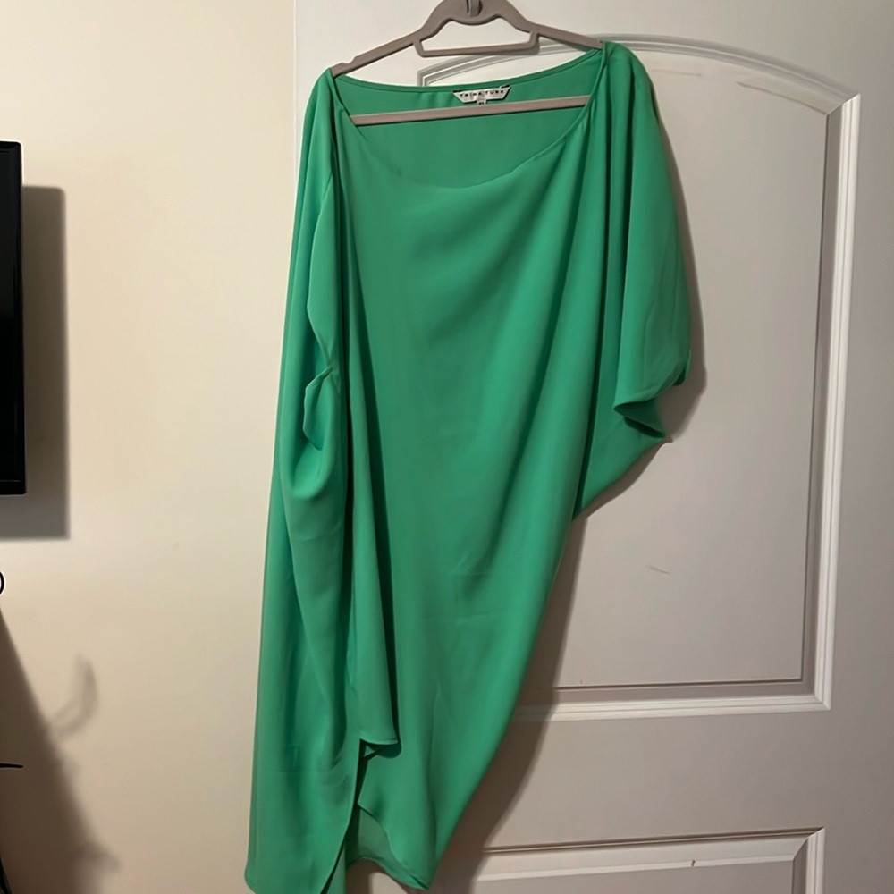 Green asymmetrical Trina Turk dress